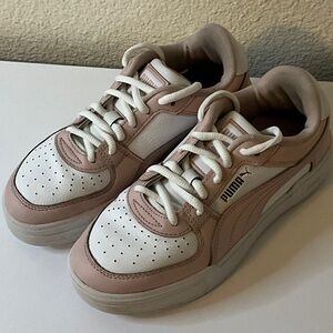 Puma Blush and White Casual Sneakers